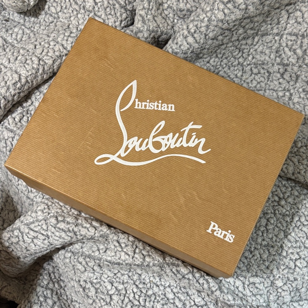 Christian Louboutin Tan Shoe Box with White Logo